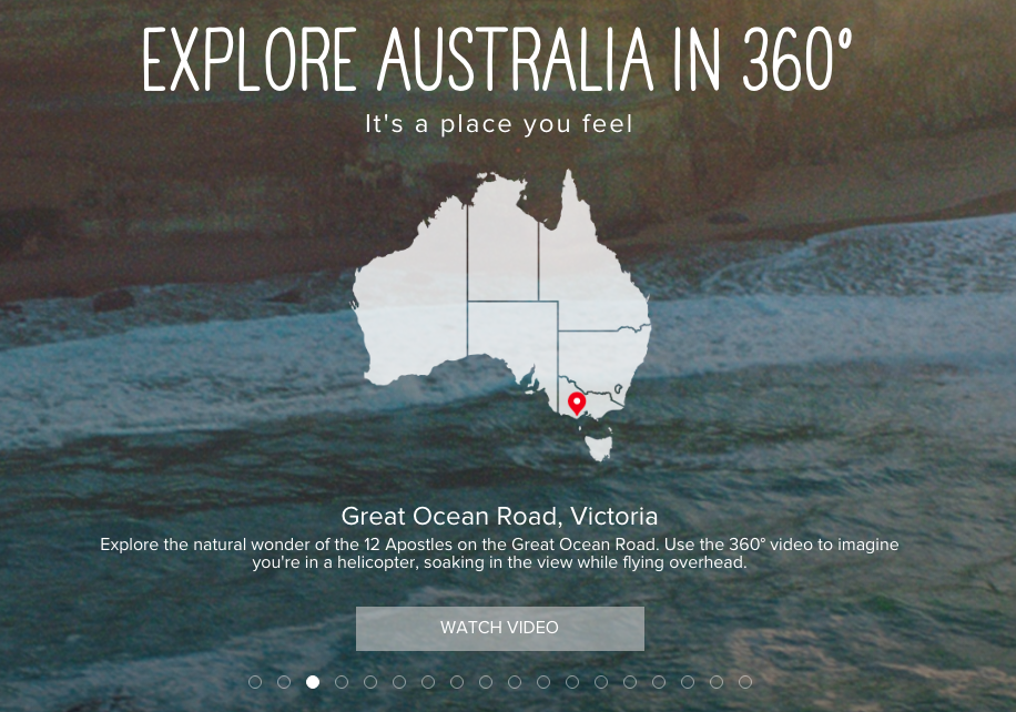 Australia 360 Video Interactive Content Marketing Examples