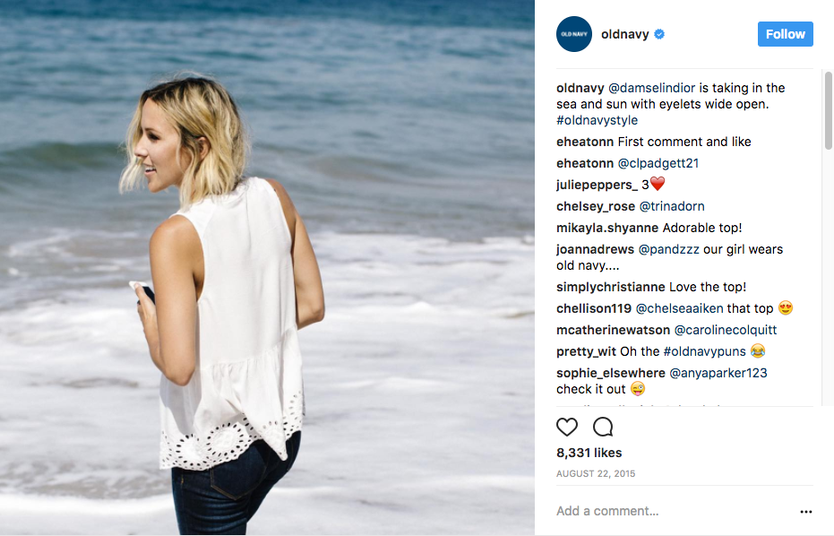 Old Navy Repurpose Influencer Content